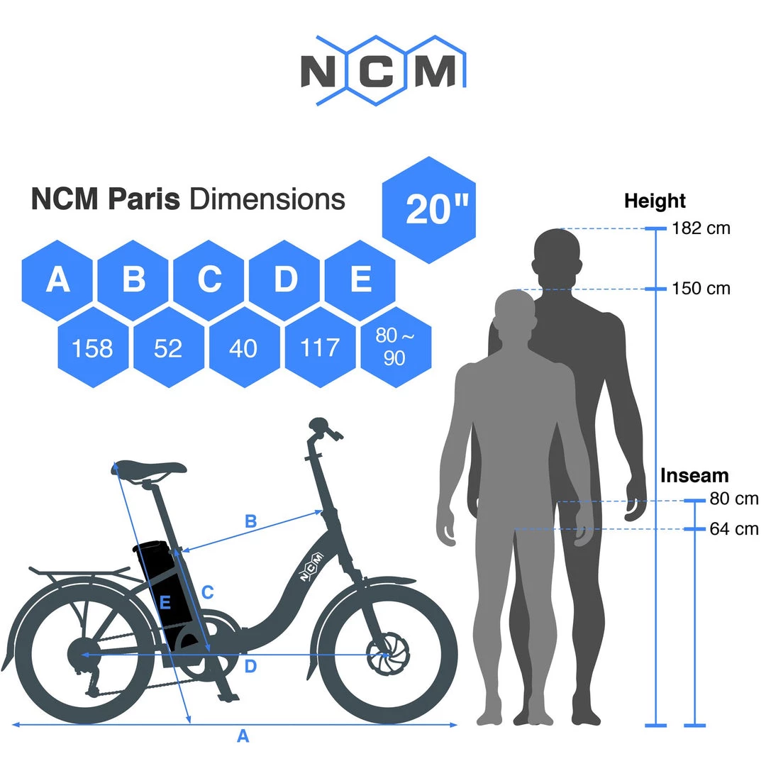 Folding And Compact Ebikes NCM PARIS FOLDING EBIKE 10 Folding And Compact Ebikes NCM PARIS FOLDING EBIKE